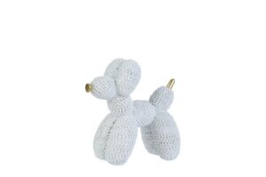 CAGNOLINO BALOON RESINA BIANCO 10,5x5xh.9,5CM C/Shopper 156570