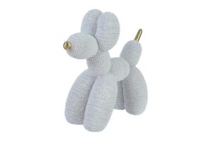 CAGNOLINO BALOON RESINA BIANCO 17,5x7xh.15,5CM C/Shopper 156572