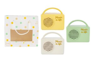 SALVADANAIO RADIO VINTAGE RESINA3ASS.14,5x8x14CM C/shopper 156702