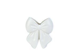 VASO FIOCCO PORCELLANA BIANCO 12x6xh.14CM C/Shopper 13694