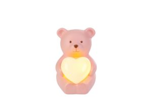 ORSETTO PORCELLANA LED ROSA 8x8xh.11CM C/shopper 156636