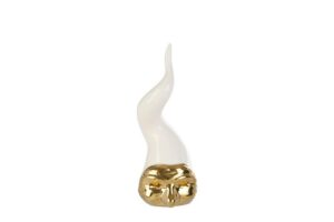 CORNO LED PORCELLANA 6xh.18,5 BIANCO C/ASTUCCIO