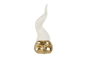 CORNO LED PORCELLANA 9xh.27,5 BIANCO C/ASTUCCIO