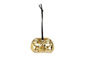 MASCHERA PORCELLANA ORO 8x4x5CM