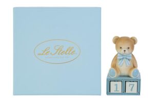 DATARIO ORSETTO RESINA CELESTE 5x3,5x9CM C/ASTUCCIO